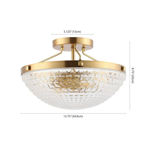 Safavieh NIENNA, 2-Light Flush Mount Light - Clear Glass & Gold Iron Elegance for Small Spaces & Hallways FLU4059A