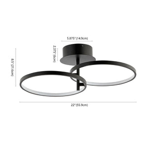 Safavieh REYAH, Modern LED Flush Mount Light, 11.75-Inch Matte Black Aluminum Fixture for Stylish Spaces FLU4061A