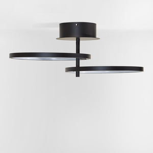 Safavieh REYAH, Modern LED Flush Mount Light, 11.75-Inch Matte Black Aluminum Fixture for Stylish Spaces FLU4061A