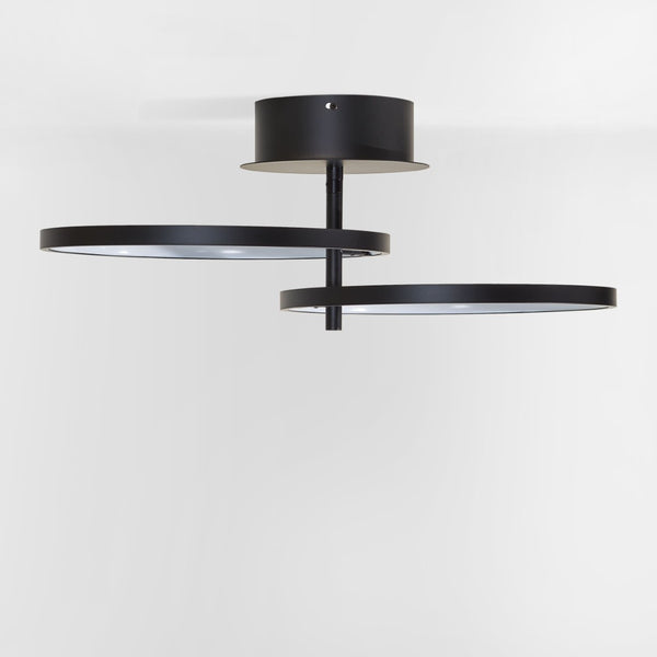 Safavieh REYAH, Modern LED Flush Mount Light, 11.75-Inch Matte Black Aluminum Fixture for Stylish Spaces FLU4061A
