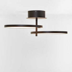 Safavieh REYAH, Modern LED Flush Mount Light, 11.75-Inch Matte Black Aluminum Fixture for Stylish Spaces FLU4061A
