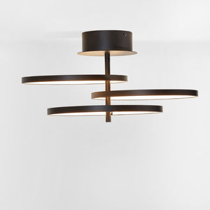 Safavieh SARETTA, 21-Inch Matte Black LED Flush Mount Light Fixture for Modern Spaces & Easy Installation FLU4062A