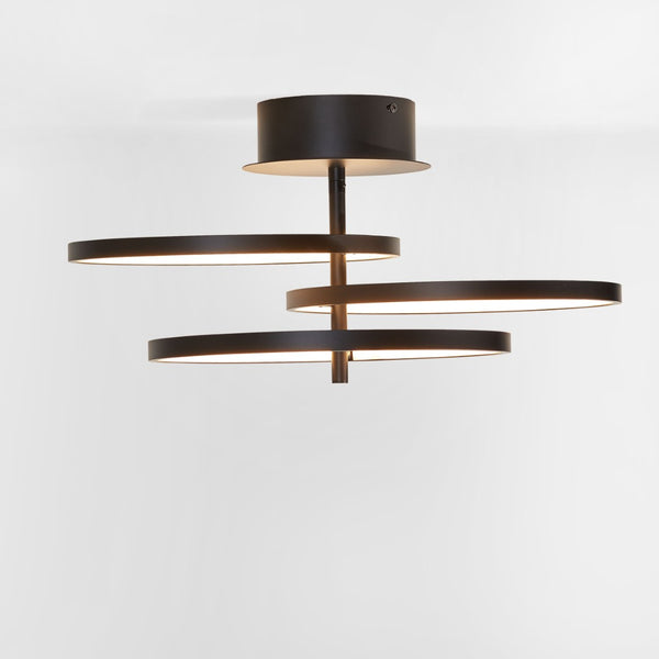 Safavieh SARETTA, 21-Inch Matte Black LED Flush Mount Light Fixture for Modern Spaces & Easy Installation FLU4062A