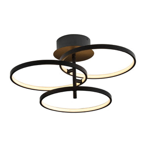 Safavieh SARETTA, 21-Inch Matte Black LED Flush Mount Light Fixture for Modern Spaces & Easy Installation FLU4062A