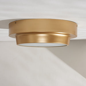 Safavieh LAUIS, Elegant 2-Light Gold Iron Flush Mount Fixture for Timeless Style and Ambient Illumination FLU4066A