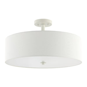 Safavieh JOLANA, Elegant 3-Light Flush Mount Fixture for Warm Ambient Lighting in Modern Spaces, 19.75" White FLU4069B