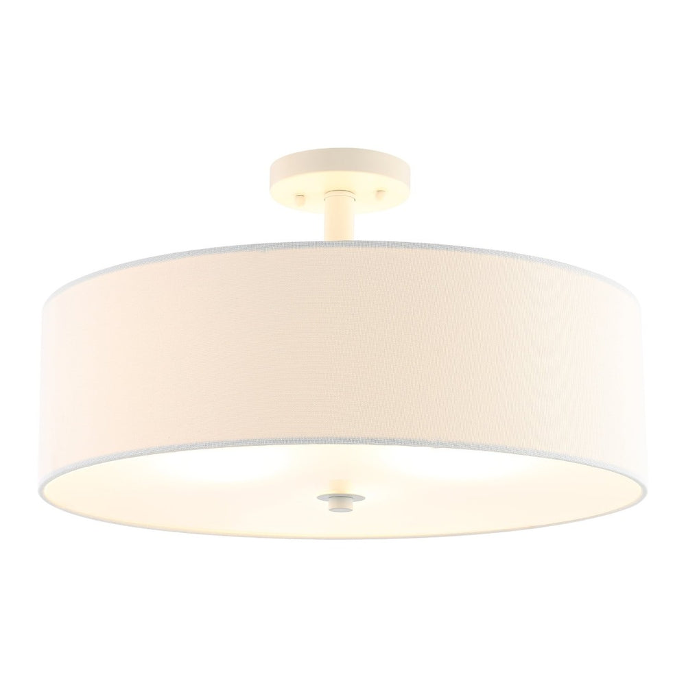 Safavieh JOLANA, Elegant 3-Light Flush Mount Fixture for Warm Ambient Lighting in Modern Spaces, 19.75" White FLU4069B