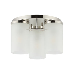 Safavieh JEFFRA, Modern 3-Light Flush Mount Fixture for Contemporary Spaces, Perfect for Living Rooms & Hallways Nickle FLU4070A