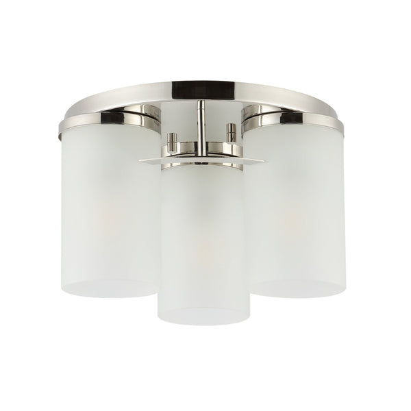 Safavieh JEFFRA, Modern 3-Light Flush Mount Fixture for Contemporary Spaces, Perfect for Living Rooms & Hallways Nickle FLU4070A