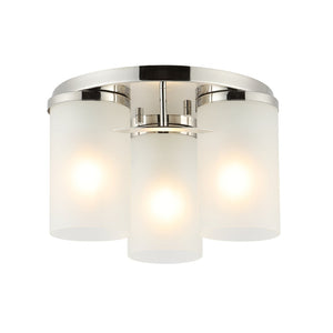 Safavieh JEFFRA, Modern 3-Light Flush Mount Fixture for Contemporary Spaces, Perfect for Living Rooms & Hallways Nickle FLU4070A