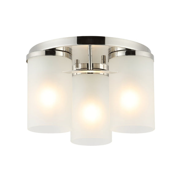 Safavieh JEFFRA, Modern 3-Light Flush Mount Fixture for Contemporary Spaces, Perfect for Living Rooms & Hallways Nickle FLU4070A