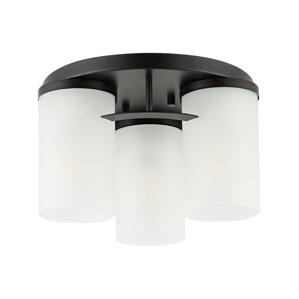 Safavieh JEFFRA, Modern 3-Light Flush Mount Fixture for Contemporary Spaces, Perfect for Living Rooms & Hallways Black FLU4070C