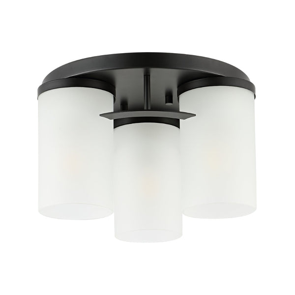 Safavieh JEFFRA, Modern 3-Light Flush Mount Fixture for Contemporary Spaces, Perfect for Living Rooms & Hallways Black FLU4070C
