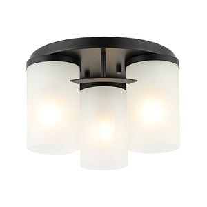 Safavieh JEFFRA, Modern 3-Light Flush Mount Fixture for Contemporary Spaces, Perfect for Living Rooms & Hallways Black FLU4070C