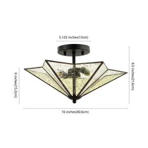 Safavieh HARUNA, Sleek 2-Light Flush Mount Fixture for Modern & Traditional Spaces, Durable Metal Design Black FLU4071B