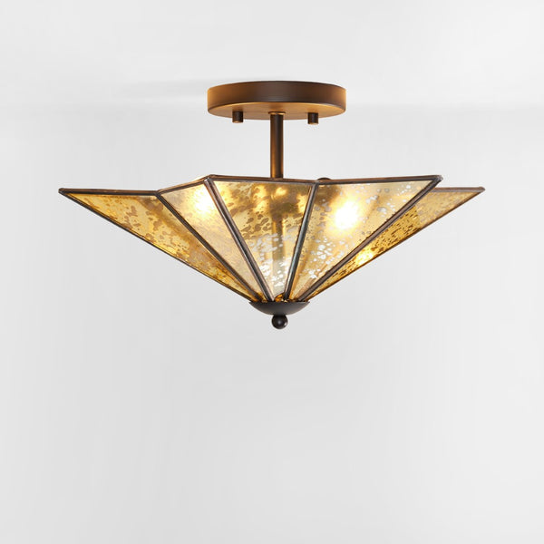 Safavieh HARUNA, Sleek 2-Light Flush Mount Fixture for Modern & Traditional Spaces, Durable Metal Design Black FLU4071B