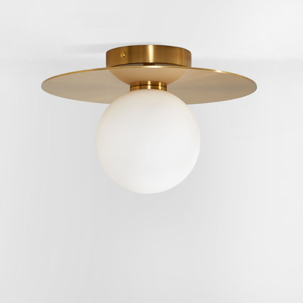 Safavieh FINLAY, 12-Inch Gold Iron Flush Mount Light - Elegant, Compact Design for Modern & Classic Spaces FLU4075A
