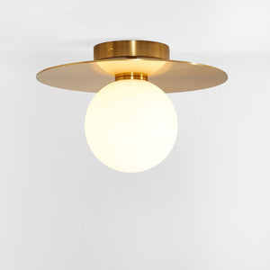 Safavieh FINLAY, 12-Inch Gold Iron Flush Mount Light - Elegant, Compact Design for Modern & Classic Spaces FLU4075A
