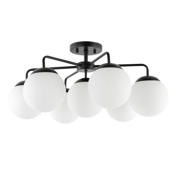 Safavieh CAMDYN, 7-Light Flush Mount Fixture, 25-Inch, Modern Design for Stunning Illumination & Style Black FLU4078B