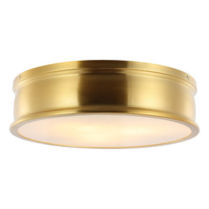 Safavieh ADRIA, Elegant 3-Light Flush Mount in Brass & Glass - Versatile Illumination for Any Space! FLU4080A