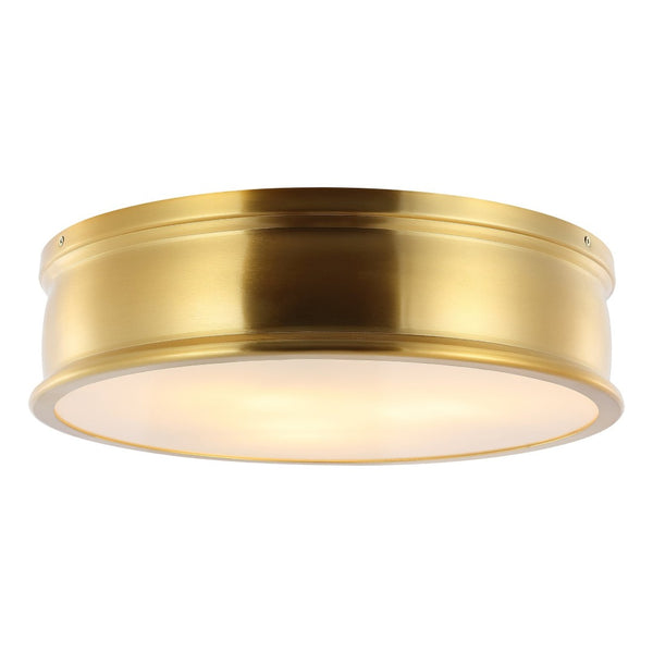 Safavieh ADRIA, Elegant 3-Light Flush Mount in Brass & Glass - Versatile Illumination for Any Space! FLU4080A