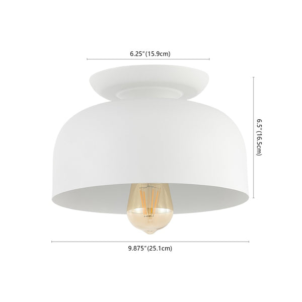Safavieh DANICA, 10-Inch White Flush Mount Light - Elegant Iron & Ceramic Fixture for Versatile Home Lighting FLU4085A