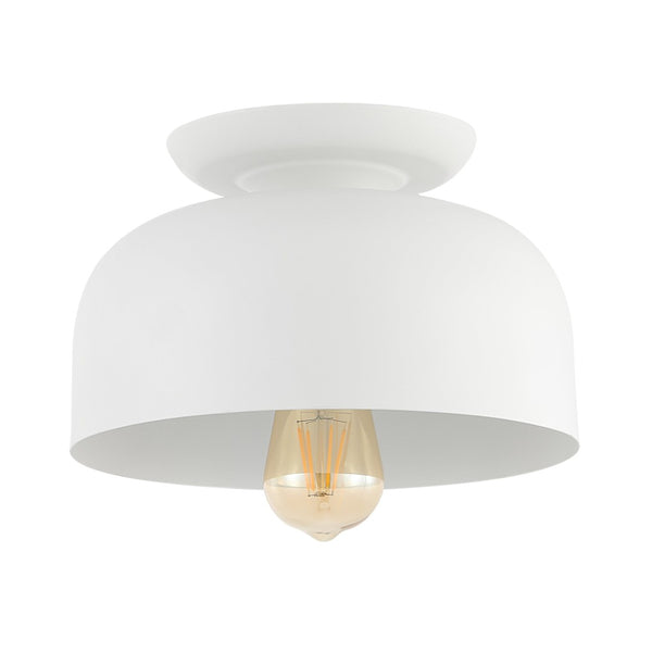Safavieh DANICA, 10-Inch White Flush Mount Light - Elegant Iron & Ceramic Fixture for Versatile Home Lighting FLU4085A