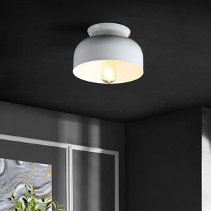 Safavieh DANICA, 10-Inch White Flush Mount Light - Elegant Iron & Ceramic Fixture for Versatile Home Lighting FLU4085A