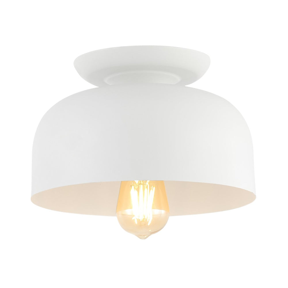 Safavieh DANICA, 10-Inch White Flush Mount Light - Elegant Iron & Ceramic Fixture for Versatile Home Lighting FLU4085A