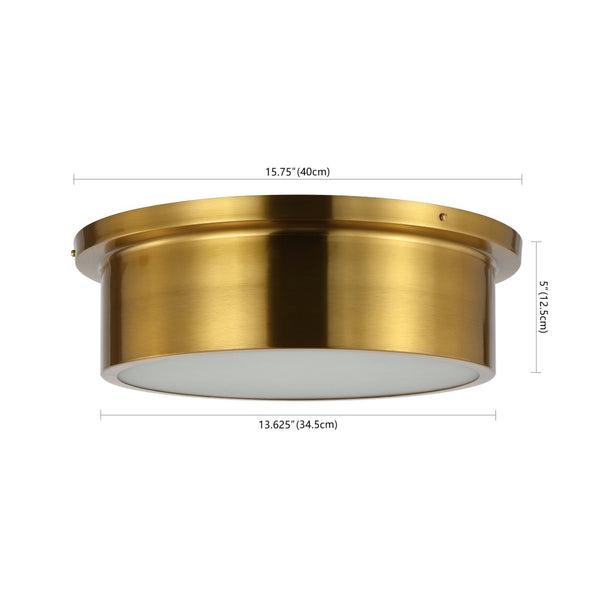 Safavieh REYNA, 3-Light Flush Mount Light Fixture in Brass – Elegant, Durable Design for Any Room FLU4091A