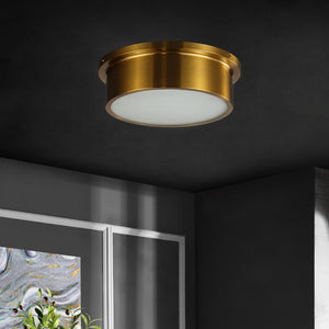 Safavieh REYNA, 3-Light Flush Mount Light Fixture in Brass – Elegant, Durable Design for Any Room FLU4091A