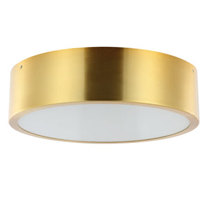 Safavieh REDA, 3-Light Flush Mount Fixture - 15-Inch Brass Iron Design for Modern and Transitional Spaces FLU4092A