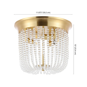 Safavieh SARELLA, Elegant 3-Light Flush Mount in Gold Finish, Perfect for Home Entryways & Bedrooms FLU4094A
