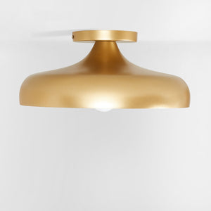 Safavieh WILLET, 13.25-Inch Gold Iron Flush Mount Light Fixture – Elegant Ceiling Design for Any Room FLU4096A