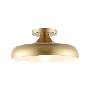 Safavieh WILLET, 13.25-Inch Gold Iron Flush Mount Light Fixture – Elegant Ceiling Design for Any Room FLU4096A