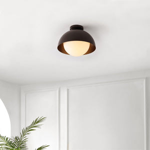 Safavieh SYLUNA, 14-Inch Oil Rubbed Bronze Flush Mount Light Fixture for Stylish Home Illumination Solutions FLU4101A