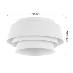 Safavieh Soraya, 3 Light, 14 Inch, White, Iron Flush Mount FLU4111B