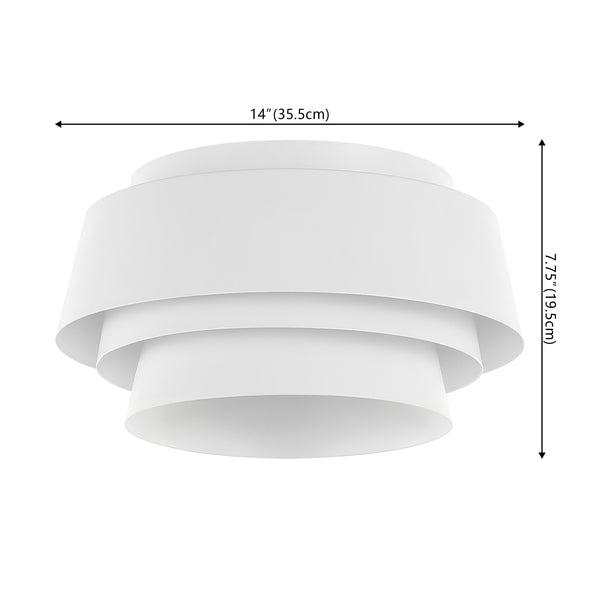 Safavieh Soraya, 3 Light, 14 Inch, White, Iron Flush Mount FLU4111B