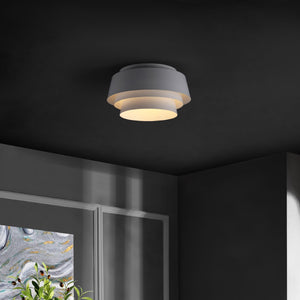 Safavieh Soraya, 3 Light, 14 Inch, White, Iron Flush Mount FLU4111B