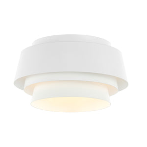 Safavieh Soraya, 3 Light, 14 Inch, White, Iron Flush Mount FLU4111B