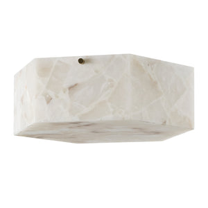 Safavieh Iana, 2 Light, 14 Inch, White/Brass, Alabaster/Metal Semi-flush Mount White Shade  Flu4116a