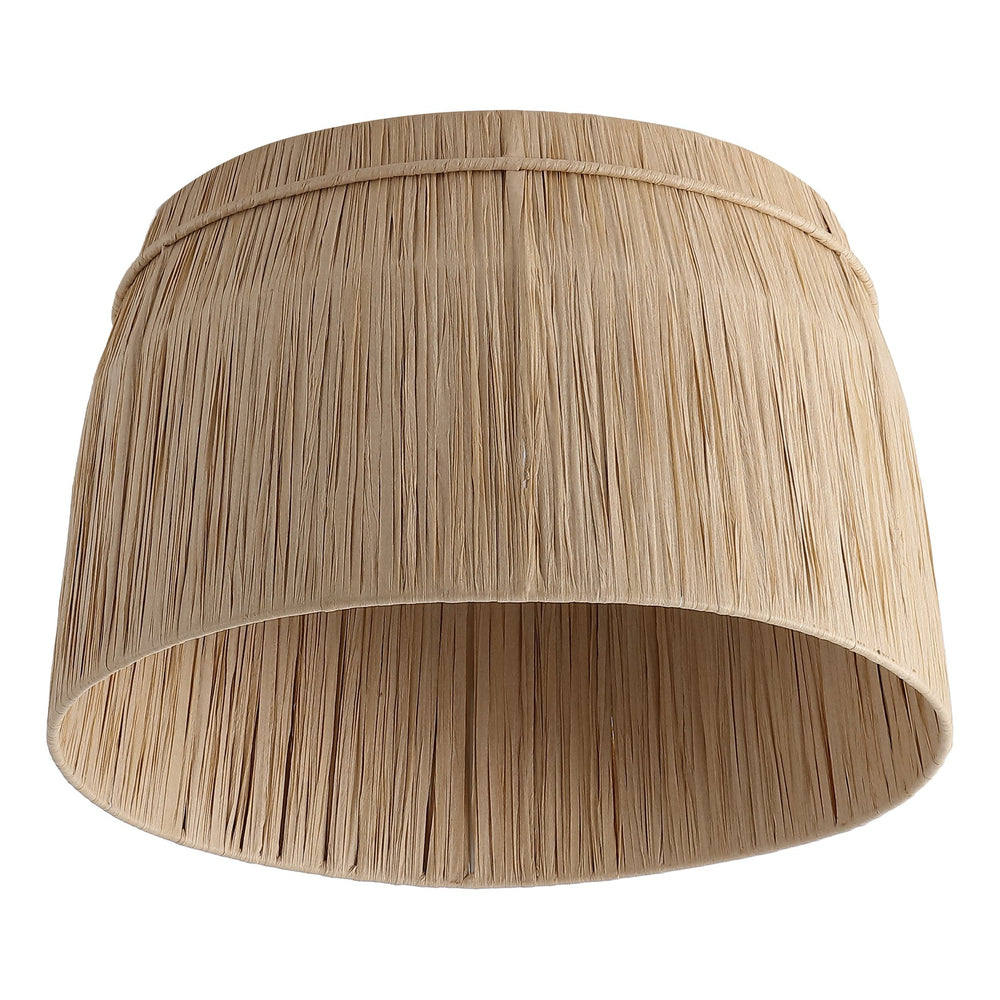 Safavieh Arlen, 3-Light 15" Natural Paper Rope Rattan Flush Mount - Rustic Iron Frame, Low-Profile Ambient Lighting FLU4120A