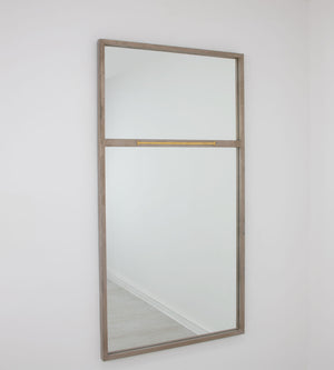 Zeugma Fm193 Elegant Large Decorative Mirror With Premium Metal Frame For Stunning Home Decor Enhancement Distressed Champagne Finish With Gold Leaf Metal And Mirror Fm193 Champagne & Gold