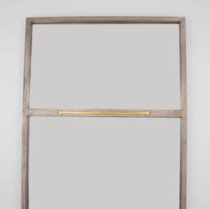 Zeugma Fm193 Elegant Large Decorative Mirror With Premium Metal Frame For Stunning Home Decor Enhancement Distressed Champagne Finish With Gold Leaf Metal And Mirror Fm193 Champagne & Gold