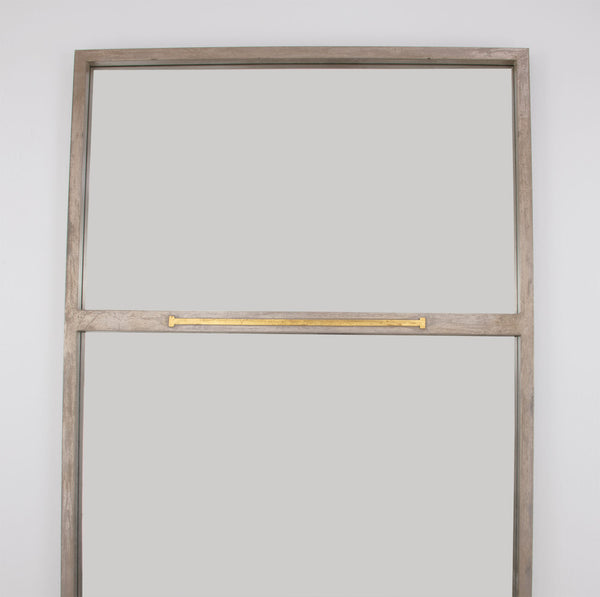 Zeugma Fm193 Elegant Large Decorative Mirror With Premium Metal Frame For Stunning Home Decor Enhancement Distressed Champagne Finish With Gold Leaf Metal And Mirror Fm193 Champagne & Gold