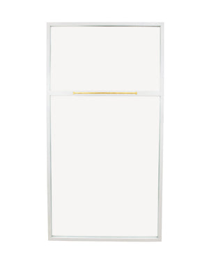Zeugma Fm193 Elegant Large Decorative Mirror With Premium Metal Frame For Stunning Home Decor Enhancement White Finish With Gold Leaf Metal And Mirror Fm193 White & Gold