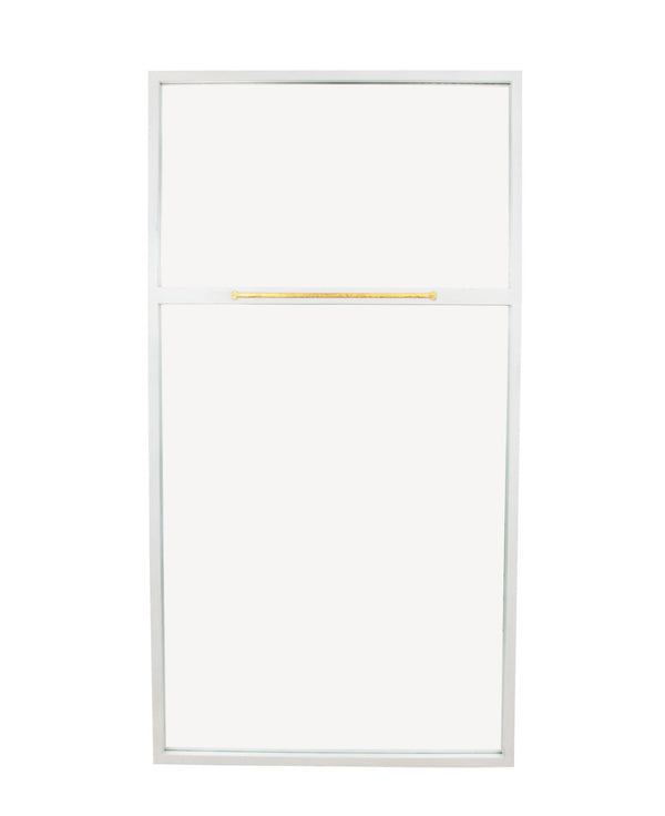 Zeugma Fm193 Elegant Large Decorative Mirror With Premium Metal Frame For Stunning Home Decor Enhancement White Finish With Gold Leaf Metal And Mirror Fm193 White & Gold