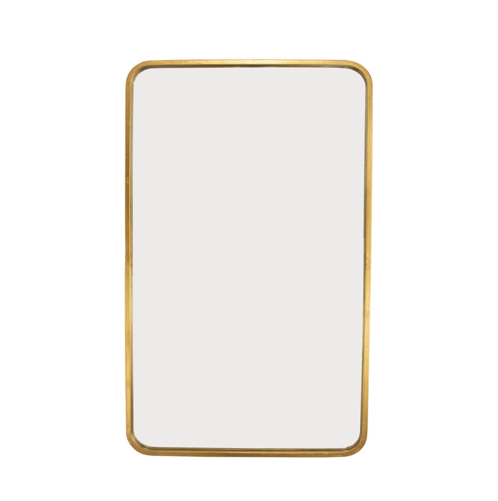 Zeugma Fm195 Elegant Silver Wall Mirror With Rounded Corners - Perfect For Smaller Spaces And Vanities Silver Leaf Metal And Mirror Fm195 Silver