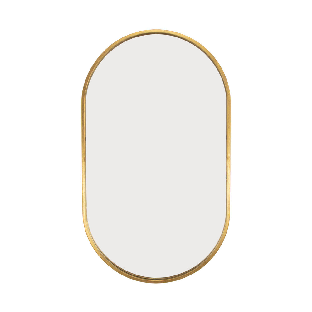 Zeugma Fm196 Elegant Silver Oval Wall Mirror - Perfect For Small Spaces And Vanities, Decorative Metal Frame Silver Leaf Metal And Mirror Fm196 Silver