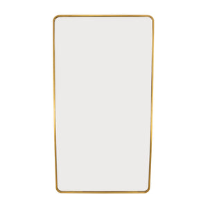 Zeugma Fm199 Large Decorative Metal Mirror - Versatile Floor Length Design For Stunning Wall Enhancement Gold Leaf Metal And Mirror Fm199 Gold